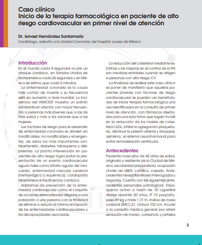 Caso clinico Cardiovascular REEL SECCIÓN CONTENIDO